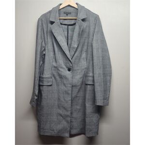 Adrianna Papell Blazer Jacket Women Size XL Black White Houndsthooth Business